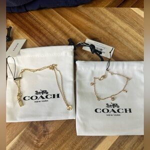 Coach Gold Women's necklace and Bracelet Set